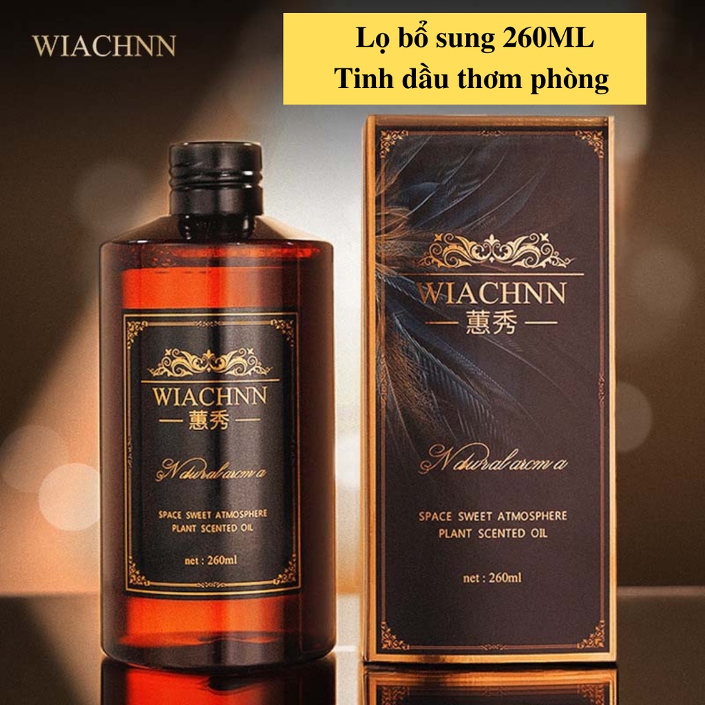 Lọ bổ sung tinh dầu thơm phòng WIACHNN 260ML bổ sung tinh dầu nước hoa thiên nhiên nguyên chất cao cấp VAROMA KT08