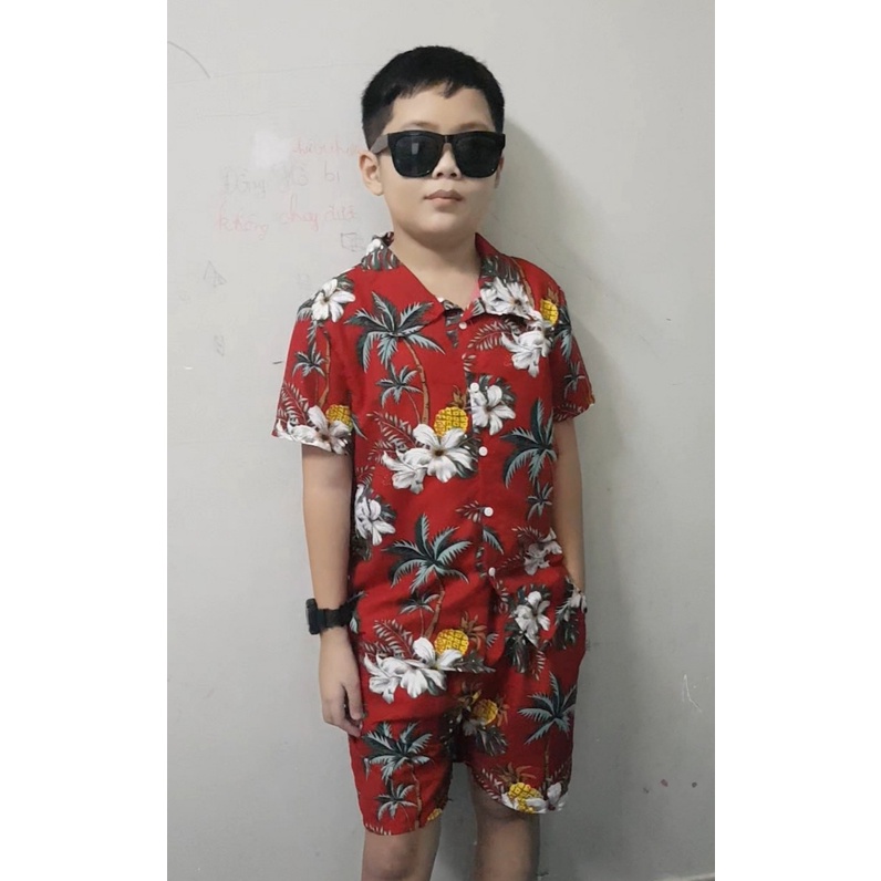 Quần áo đi biển, mẫu hoa sứ đỏ mới nhất 2022 (Độc quyền Namyshop39)