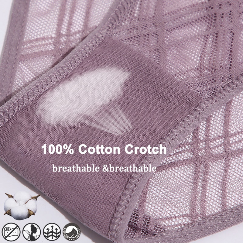 Set 3 quần lót CUTEBYTE lưới phối ren quyến rũ dành cho nữ