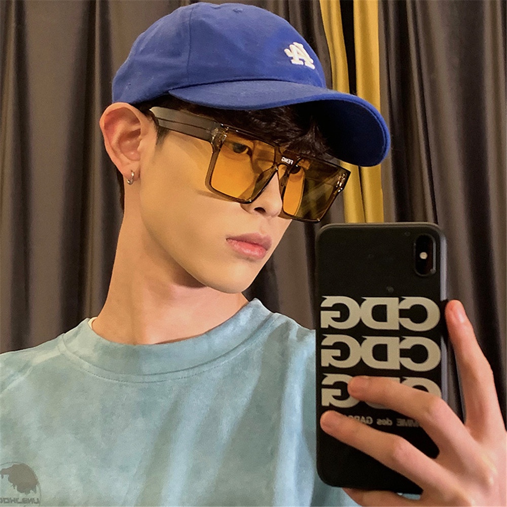 Kính Mát Gọng Vuông Chống Tia UV Phong Cách Hip hop Cá Tính Dành Cho Nữ