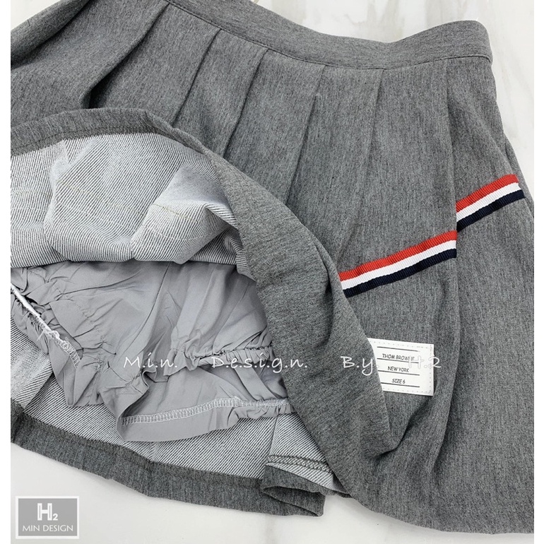 Set thom polo mix chân váy ly