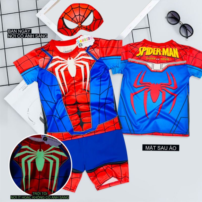 Bộ nhện dạ quang Samkids size 3-10