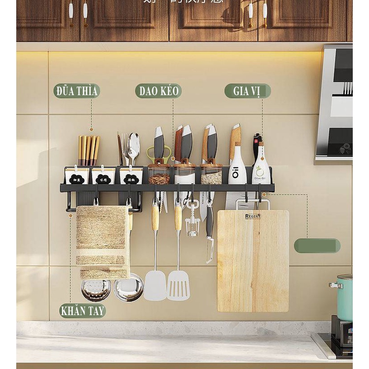 Giá Dao Thớt Gia Vị Treo Tường, 💔FREESHIP💔 Kệ Treo Dao, Kéo, Đồ Dùng Nhà Bếp Đa Năng Bằng Inox Không Rỉ HP7979