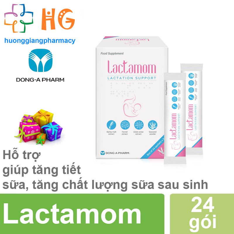 Cốm lợi sữa Lactamom - Hỗ trợ tăng tiết sữa và lợi sữa ngay sau khi sinh và trong suốt thời gian cho con bú (Hộp 24 gói)