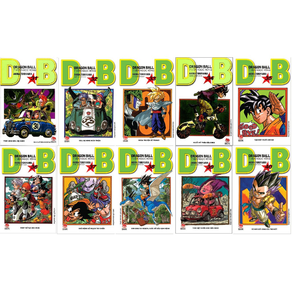 Sách - Combo Dragon Ball 7 viên ngọc rồng - 10 quyển - từ tập 31 đến tập 40