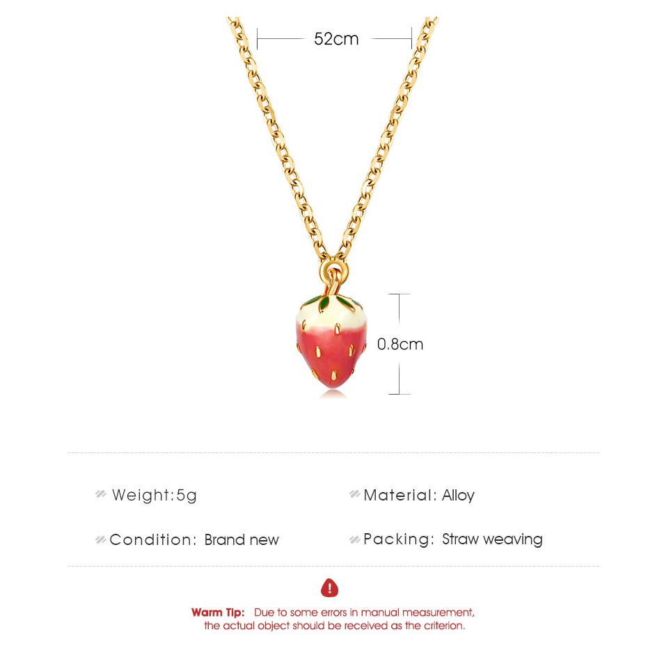 🍓Vòng cổ nữ dâu tây nhỏ dễ thương