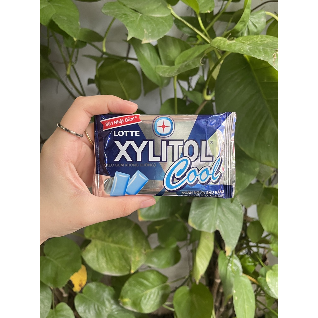 Kẹo Sing-gum Không Đường Lotte Xylitol Cool Cực The Mát (Vỉ 11.6g-xanh dương)