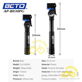 Bơm xe đạp beto