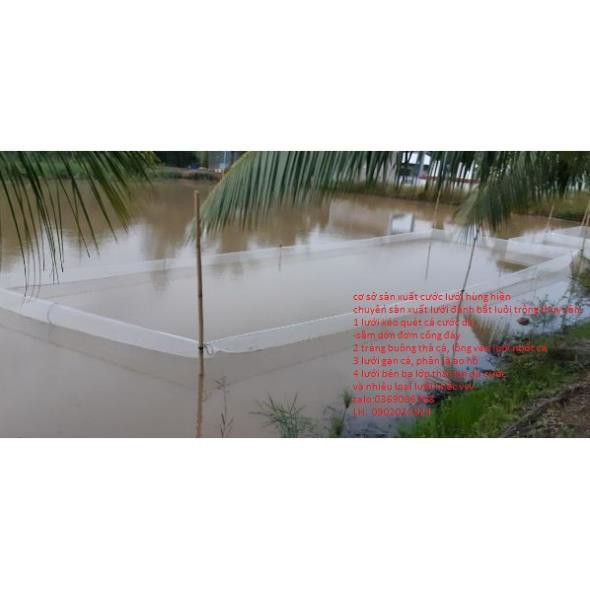 SIÊU RẺ - tráng, lồng, vèo nuôi nhốt cá, ốc , tôm,.. mắt 0,3mm màu trắng cực đẹp 2x2x1 sản phẩm tốt 121