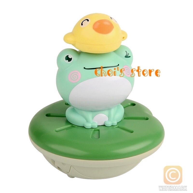 Đồ chơi nhà tắm Chú Ếch phun nước tự động (tặng kèm 5 phụ kiện phun nước)