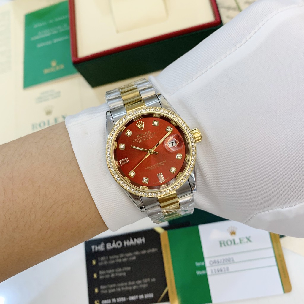 [Fullboxx 1:1] Đồng hồ nam Rolex - viền đá dây kim loại chống nước - DH501 shop106 | BigBuy360 - bigbuy360.vn