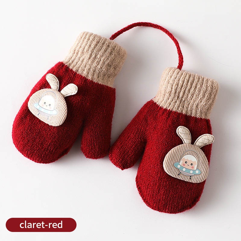 Găng Tay Len Mềm Mại Hình Động Vật Đáng Yêu Cho Bé
