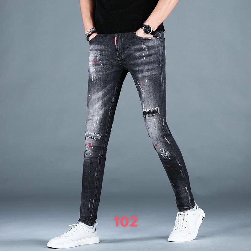 Quần jean nam tenji cao cấp ❤️FREESHIP❤️ Quần Bò Nam rách gối co giãn  thời trang Tô Tồ Shop - QJNM82