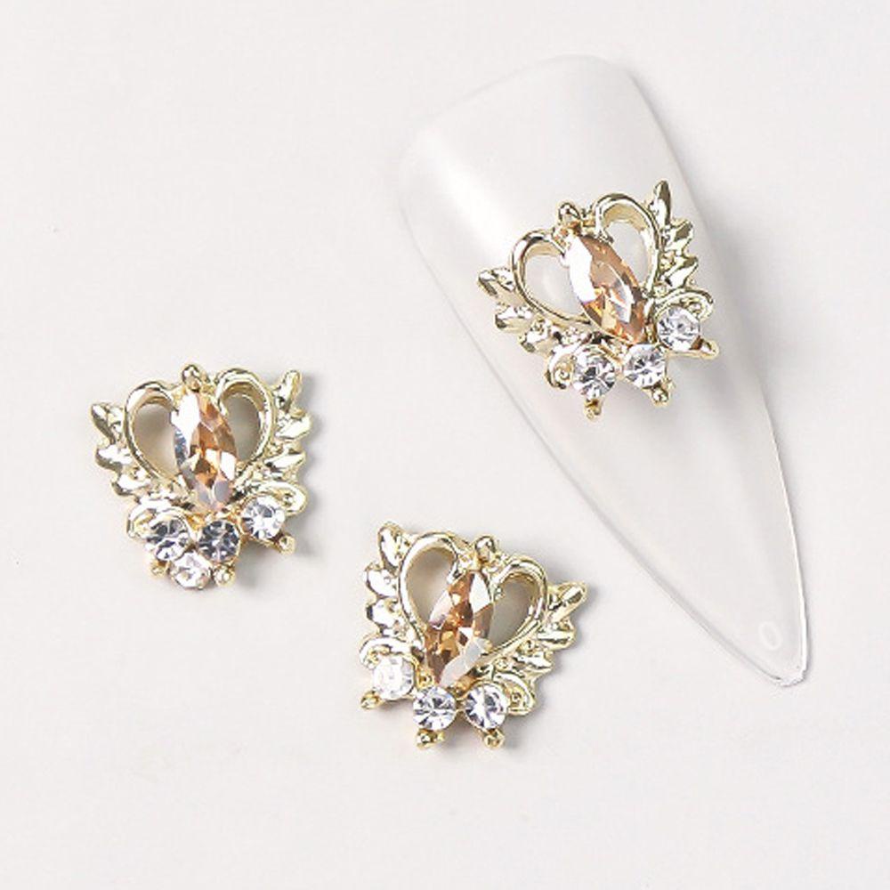 JARRED Đá 3D Hình Trái Tim Trang Trí Móng Tay Thời Trang