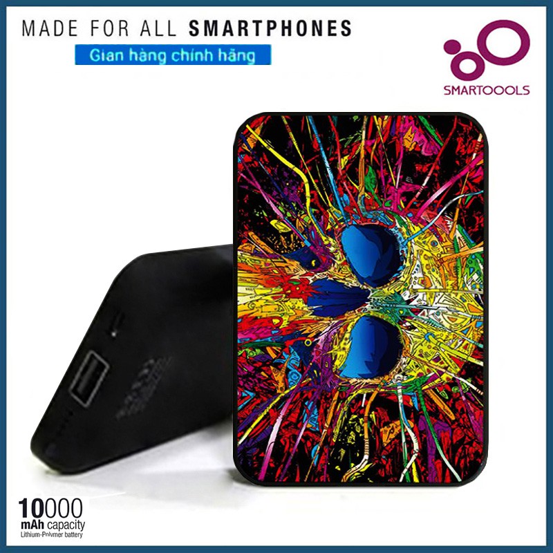 Pin Sạc Dự Phòng Độc Đáo Chính Hãng SmarToools 10000mAh Hình ĐẦU LÂU ART (Tặng Kèm Cáp)