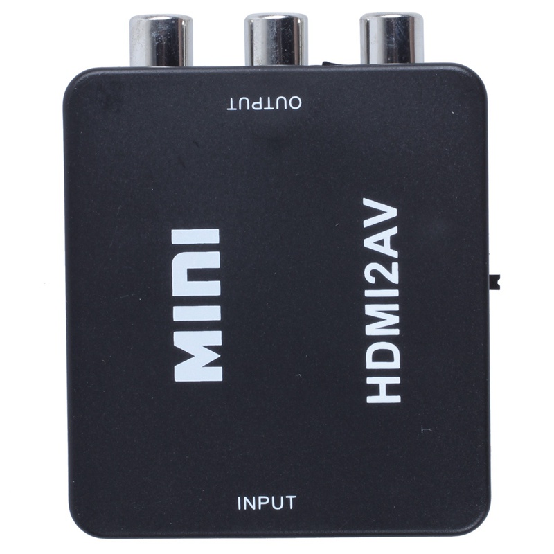 Bộ ChuyểN ĐổI MINI HDMI Sang 3RCA CVBS AV TV PS3 VHS VCR DVD MàU Đen