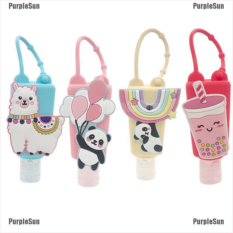 Bình rỗng đựng nước rửa tay sát khuẩn kèm vỏ ngoài Silicon hình động vật dễ thương