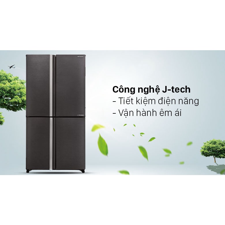Tủ Lạnh Sharp Inverter 572 Lít SJ-FX640V-SL 4 Cánh - Mới 100%