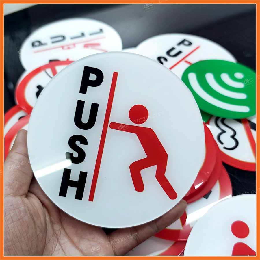 6 Sticker dán cửa - Bảng cấm dán cửa kính