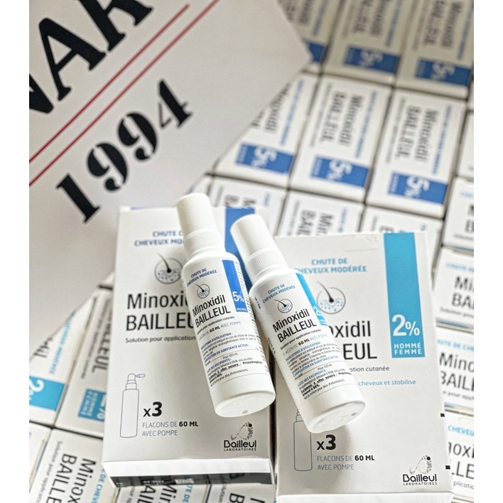 Xịt Mọc Tóc Giảm Rụng Tóc Minoxidil Bailleul 2% & 5%