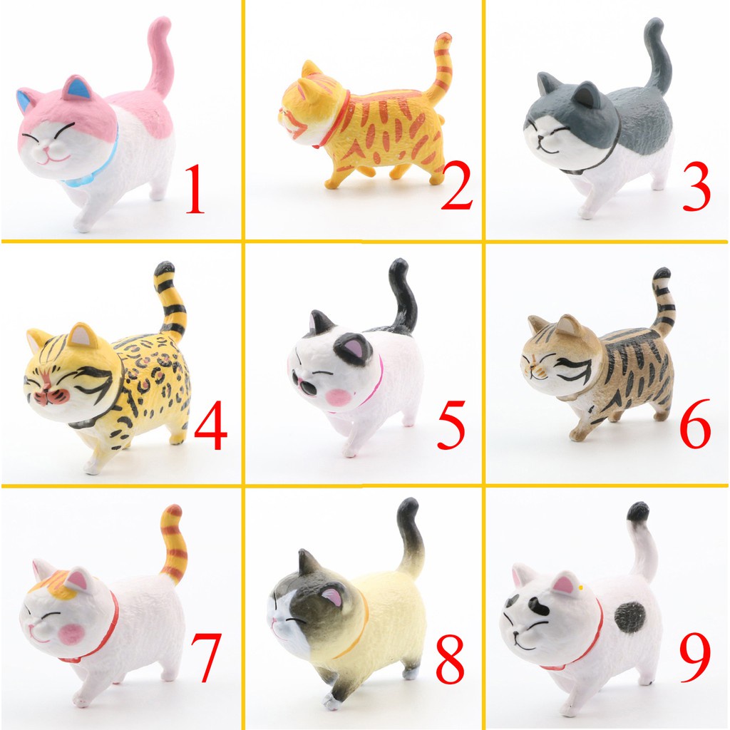 Mô Hình Từng Nhân Vật Mèo  Kawaii Đáng Yêu - Giao Ngẫu Nhiên