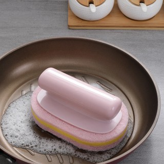 Powerful kitchen decontamination cleaning brush with handle