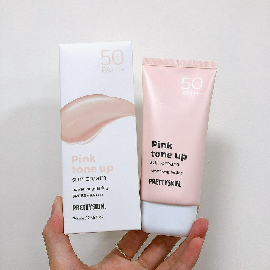 Kem Chống Nắng Nâng Tone DA Prettyskin Pink, No-sebum Tone Up Sun Cream 70ML