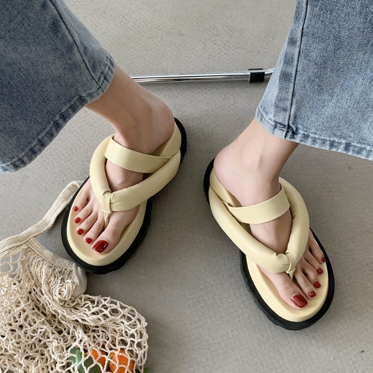 2023 Dép Đi Trong Nhà Đế Dày Tăng Chiều Cao Họa Tiết Ngôi Sao Thời Trang Cho Nữ Dép