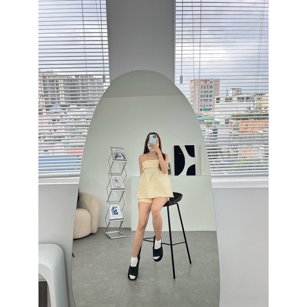 Set bộ 2 dây chất sốp gồm áo và quần short phồng summer