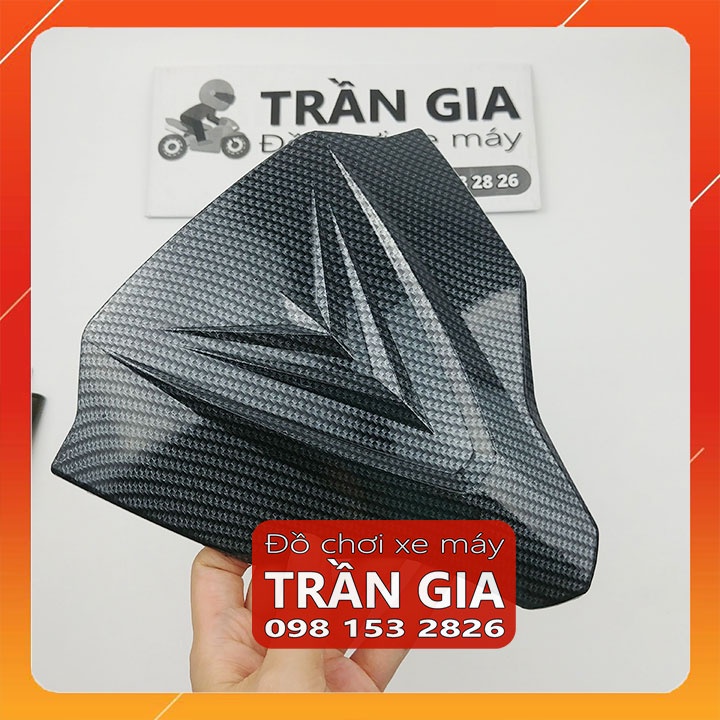 Mão ốp đầu xe AB năm 2023-2022 air blade 160 125 cc màu khói xi inox cacbon airblade mới nhất - phụ kiện trang trí