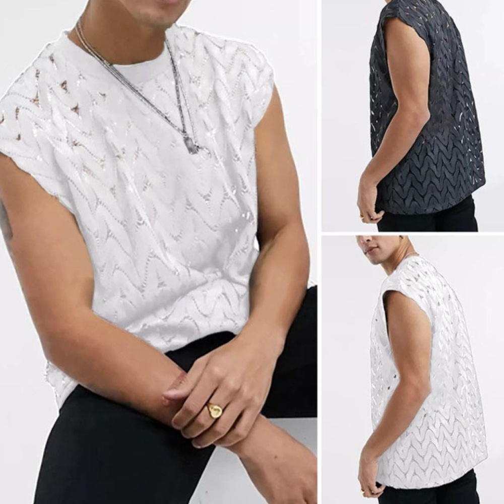 Áo Ba Lỗ Thể Thao Màu Trắng/Đen Size M-3XL Cho Nam