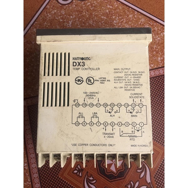 Bộ điều khiển nhiệt độ kỹ thuật số Hanyoung DX3 made in Korea