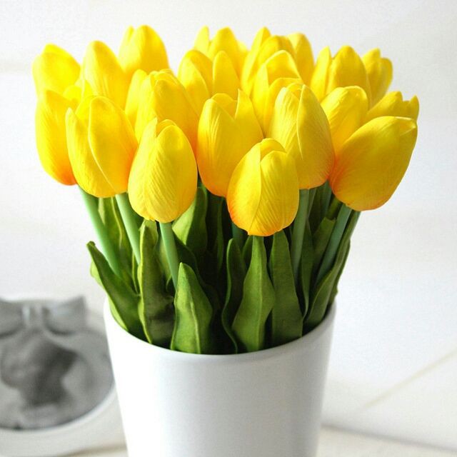 Set 5-10 cành hoa tulip silicon - hoa giả cao cấp TL105