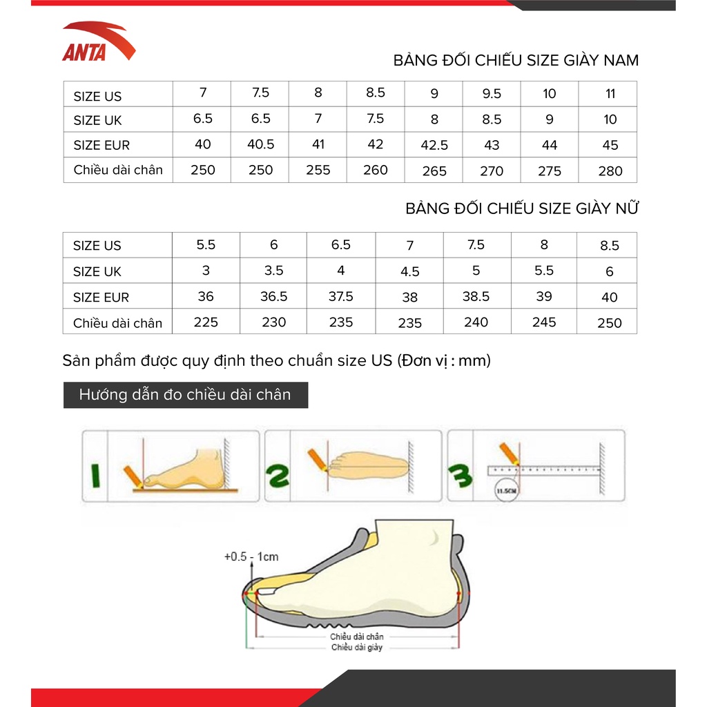 Giày thể thao running nam nữ Anta A-Silo 812115582-2