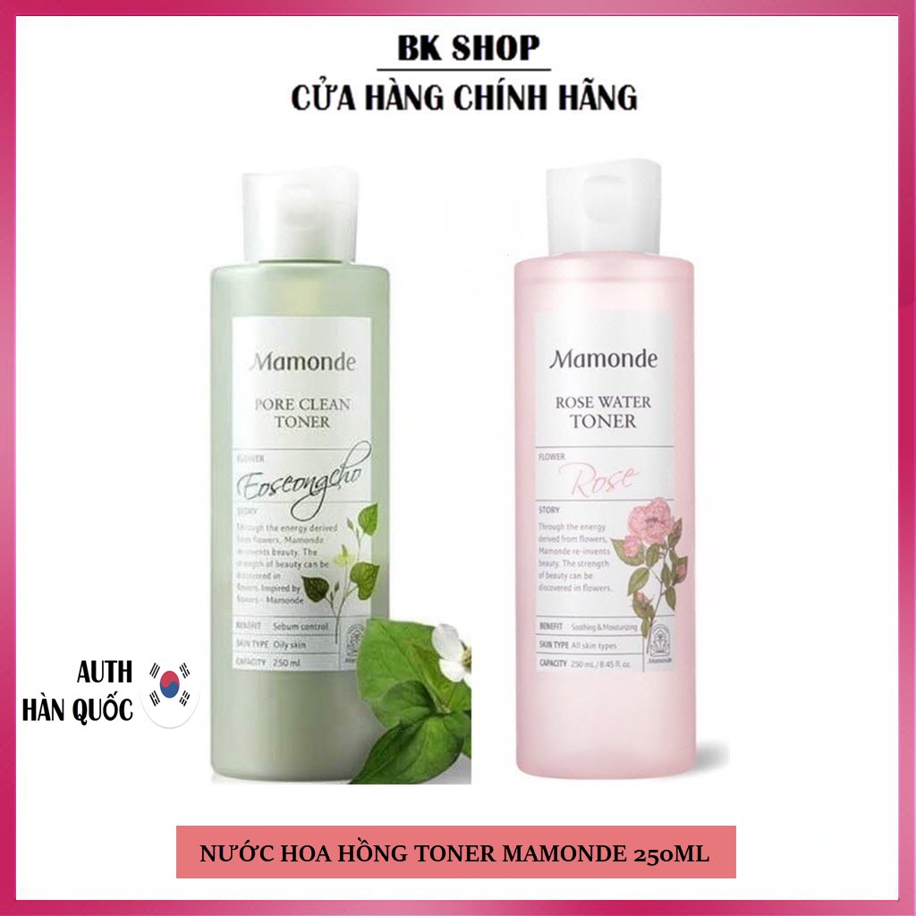 (Auth Hàn) Nước hoa hồng Toner Mamonde 250ml