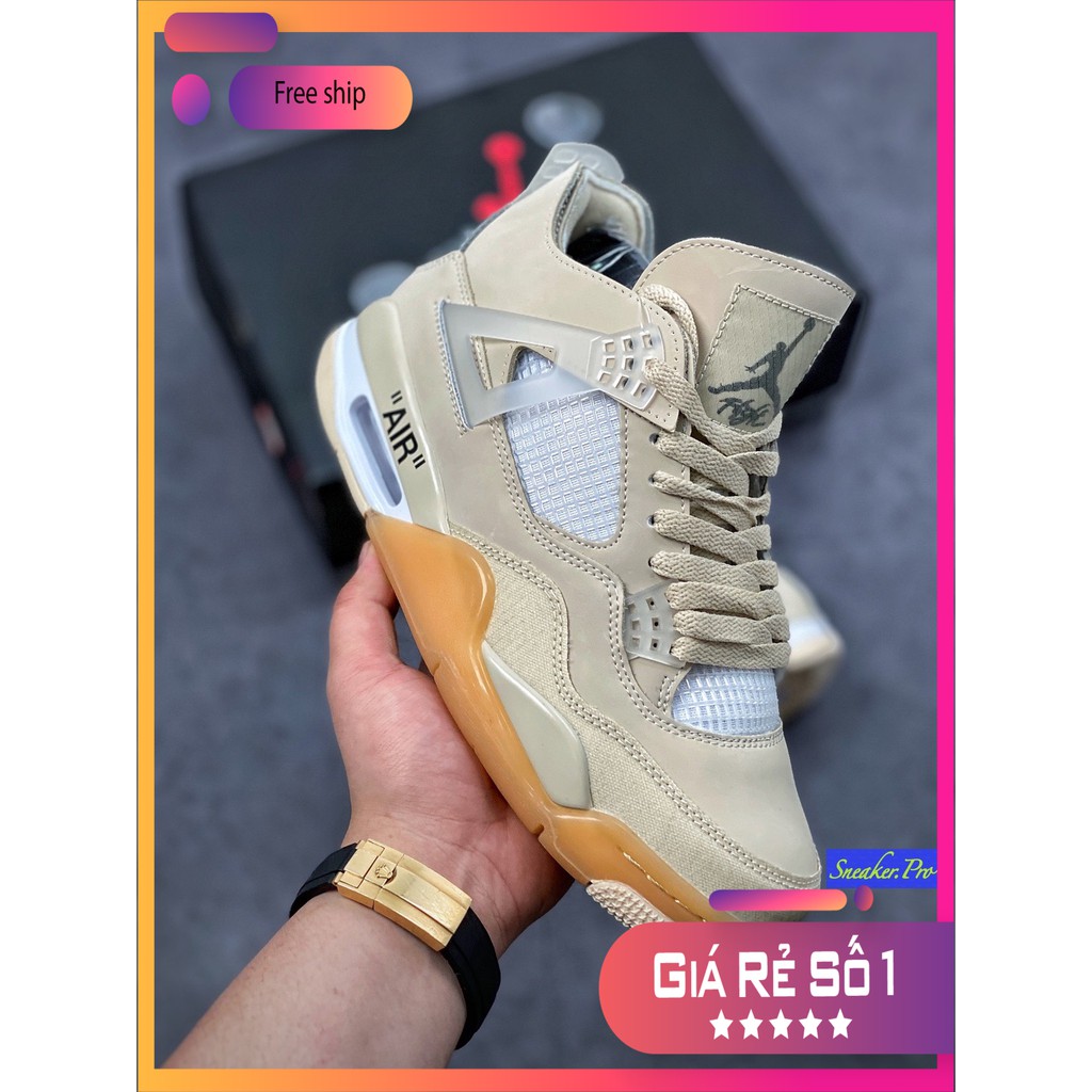 Giày thể thao AIR Jordan 4 Retro Off-White Sail (W) siêu phong cách dành cho nam nữ | BigBuy360 - bigbuy360.vn