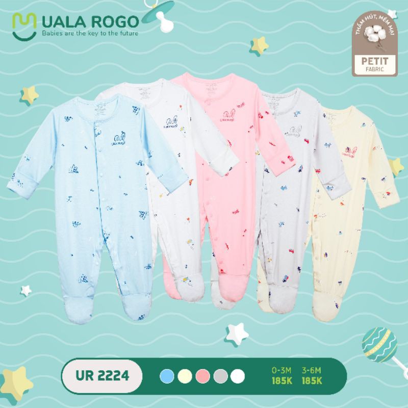 Body Sơ Sinh Liền Tất Bao Tay Lộn Petit Uala 2224 0-3M 3-6M • Choding Home