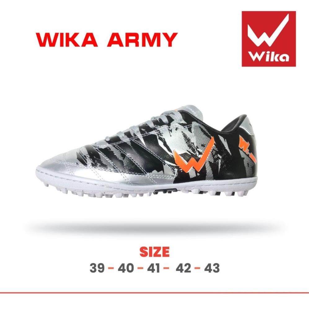 Giày Bóng Đá WIKA Army Chất Liệu Da Pu Cao Cấp Phủ Elvaloy Mềm, Đàn Hồi Tốt, Đế Giày Đinh TF Chống Trơn Trượt 2020-13