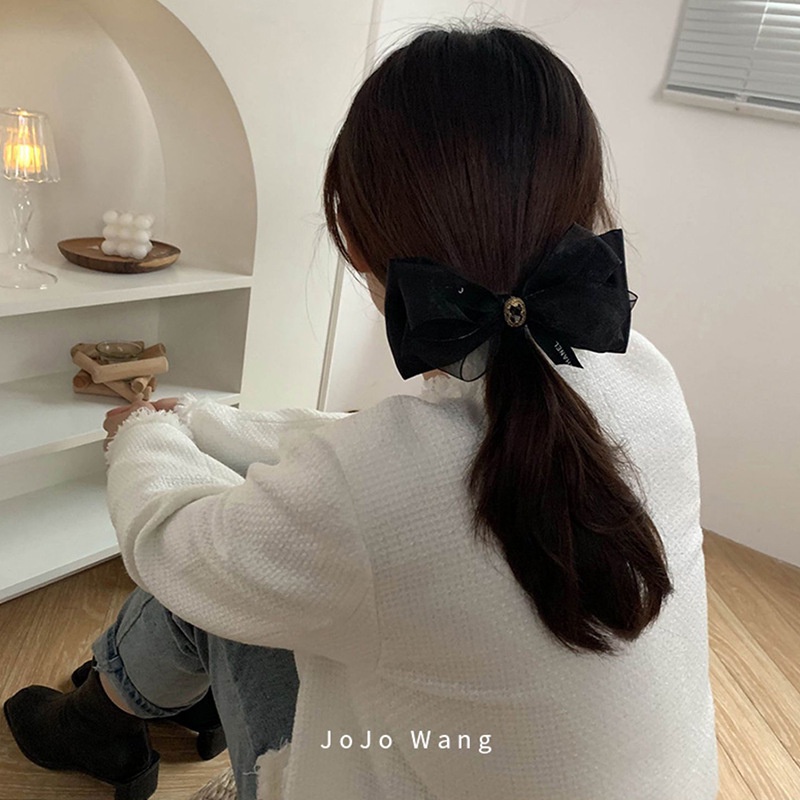 Kẹp Tóc Nơ In Chữ Phong Cách Phương Tây Dành Cho Nữ