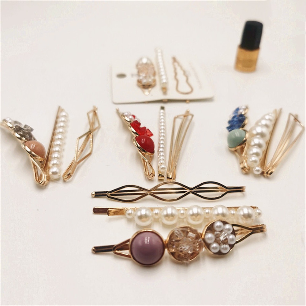 Set 3 Kẹp Tóc Ngọc Trai Sang Trọng Cho Nữ