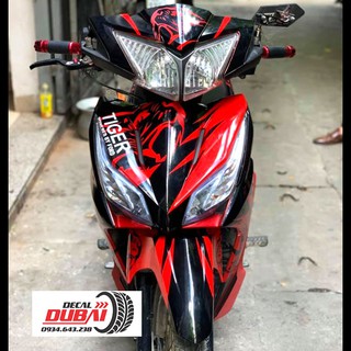 Tem Trùm Wave RSX Đen Đỏ Tiger