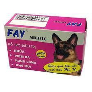 Xà Bông Tắm Cho Chó Mèo Fay  Medic 100gr  Hỗ Trợ Viêm Da Rụng Lông