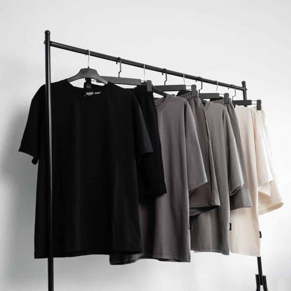 Set đồ bộ đen trơn logo TBG MSW Town , quần áo mùa hè cotton nam nữ unisex !