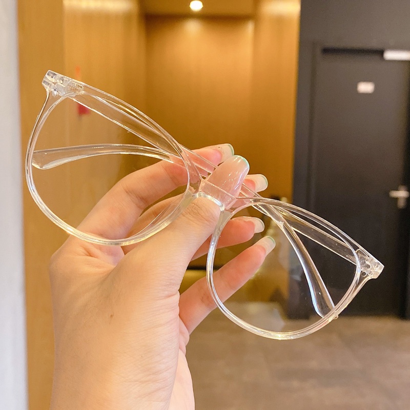 Mắt kính gọng tròn lớn phong cách Hàn Quốc thời trang đơn giản