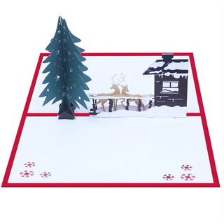 [ HCM ] Thiệp nổi hình cây thông noel 3D chúc mừng giáng sinh đẹp mắt ý nghĩa - 3D3