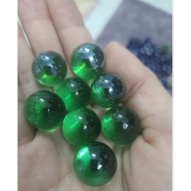 Mua Bi ve_ Bộ 60 viên Bi ve thủy tinh loại 1 size 1.6cm _ Màu xanh lá ...