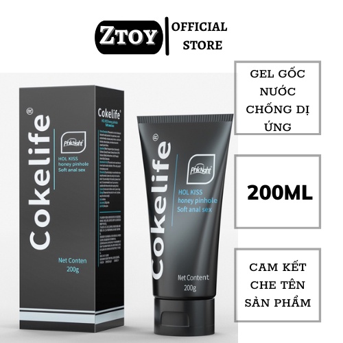 Gel Bôi Trơn Cokelife Chống Dị Ứng - Gốc Nước - 200ml,120ml,60ml - Black