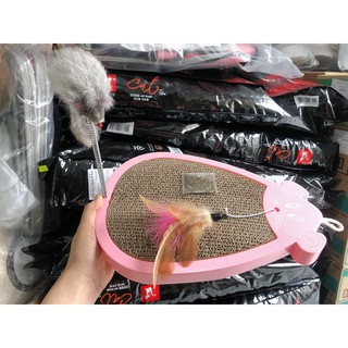 Bàn cào carton hình chuột cho mèo