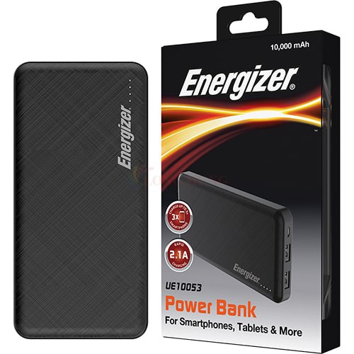 [Mã ELMALLCOIN hoàn 8% xu đơn 499K] Sạc dự phòng Energizer 10000mAh 3.7V Li-Polymer UE10053BK - Hàng chính hãng