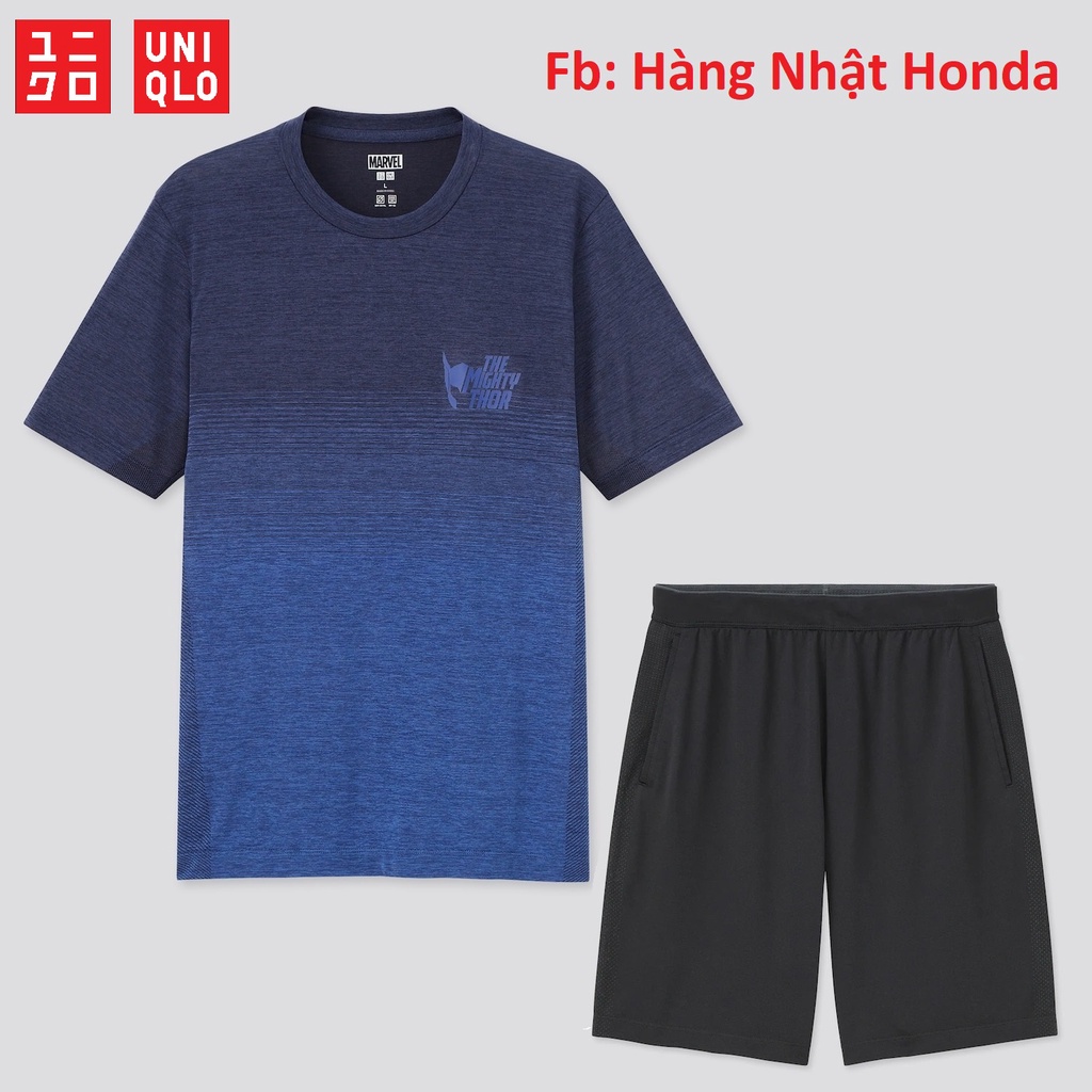[Auth Uniqlo] Áo Thể Thao Tay Ngắn DryEX Marvel Nam